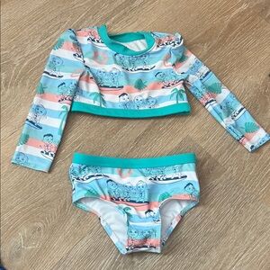 Toddler girls 2 piece swimsuit, Coco melon TV show swim set